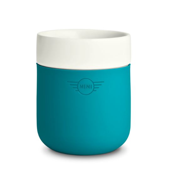 MINI Cup Tasse Aquablau / Weiß Colourblocking