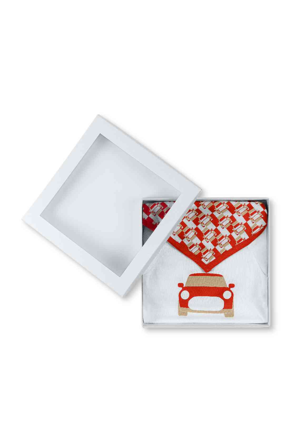 Mini Car Print Gift Set Weiß / Rebel Red