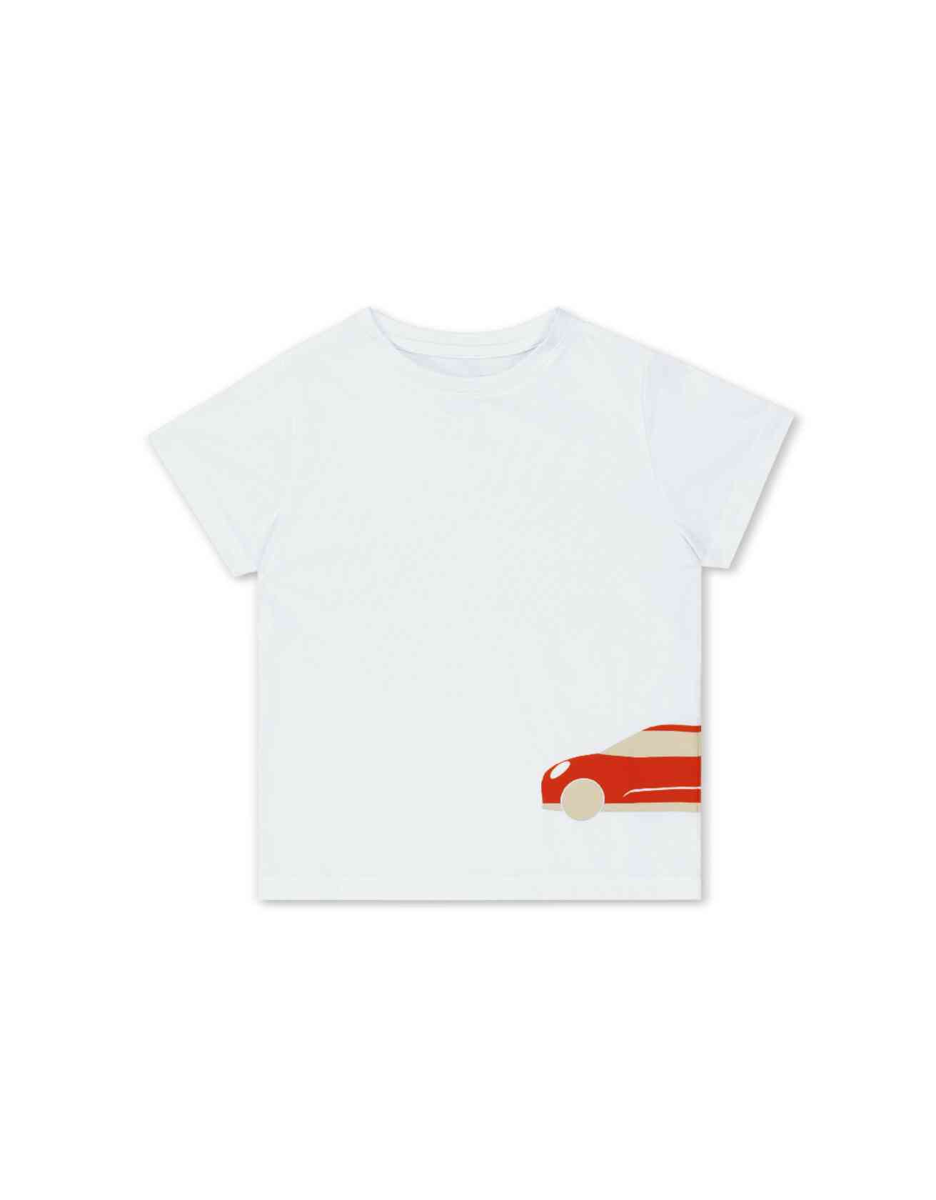Mini Car Silhouette T-Shirt Weiß / Rebel Red