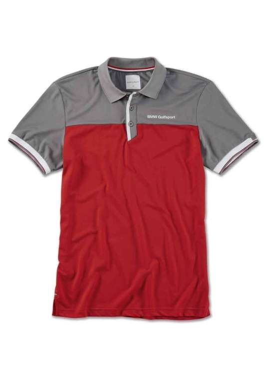 BMW Golfsport Poloshirt für Herren grau / rot