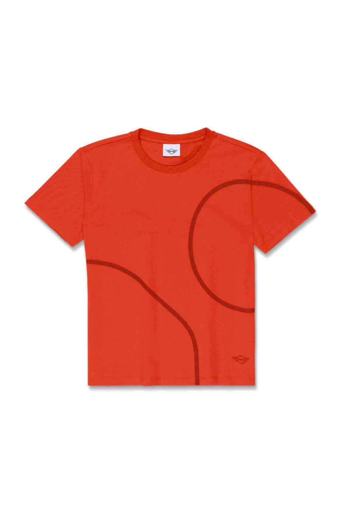 Mini Outline Print T-Shirt for Women in Rebel Red