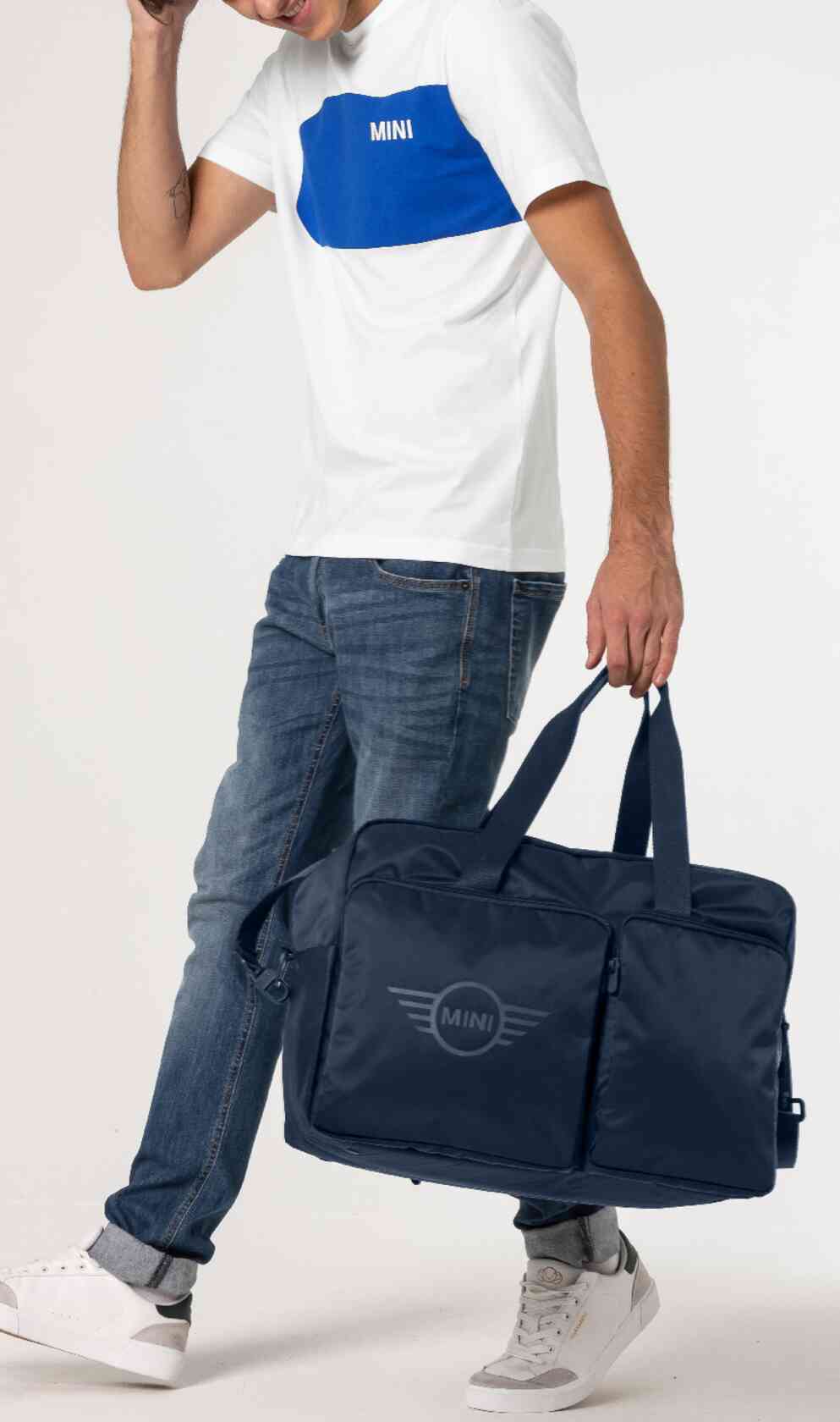 Mini Soft Wing Logo Traveler Bag Indigo 