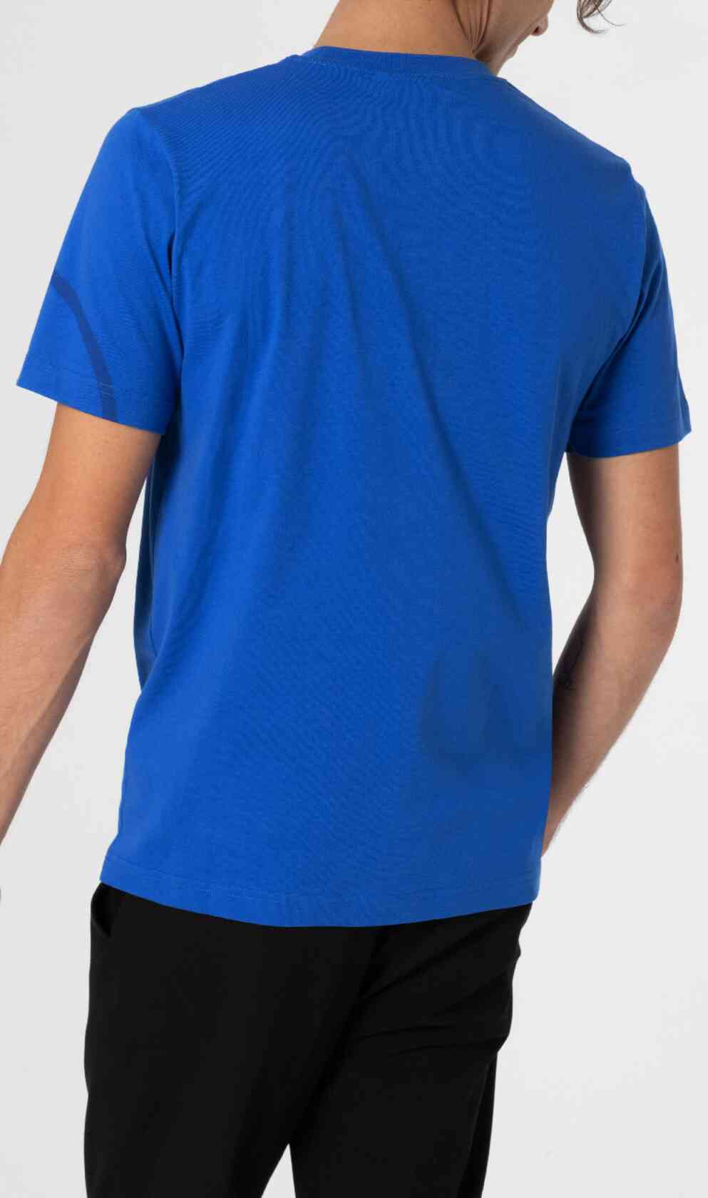Mini Outline Print T-Shirt for Men in Blazing Blue