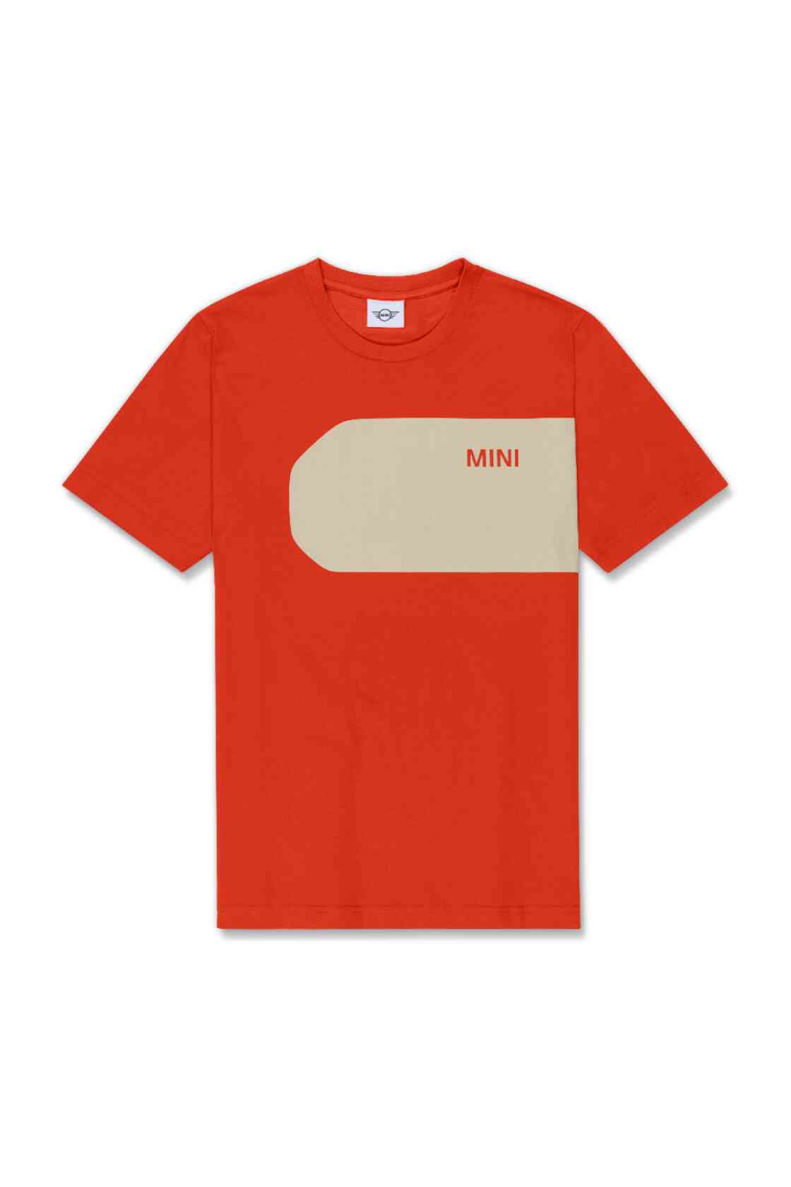 Mini Car Face T-Shirt for Men in Vibrant Silver / Rebel Red
