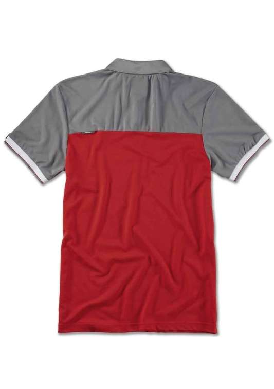BMW Golfsport Poloshirt für Herren grau / rot