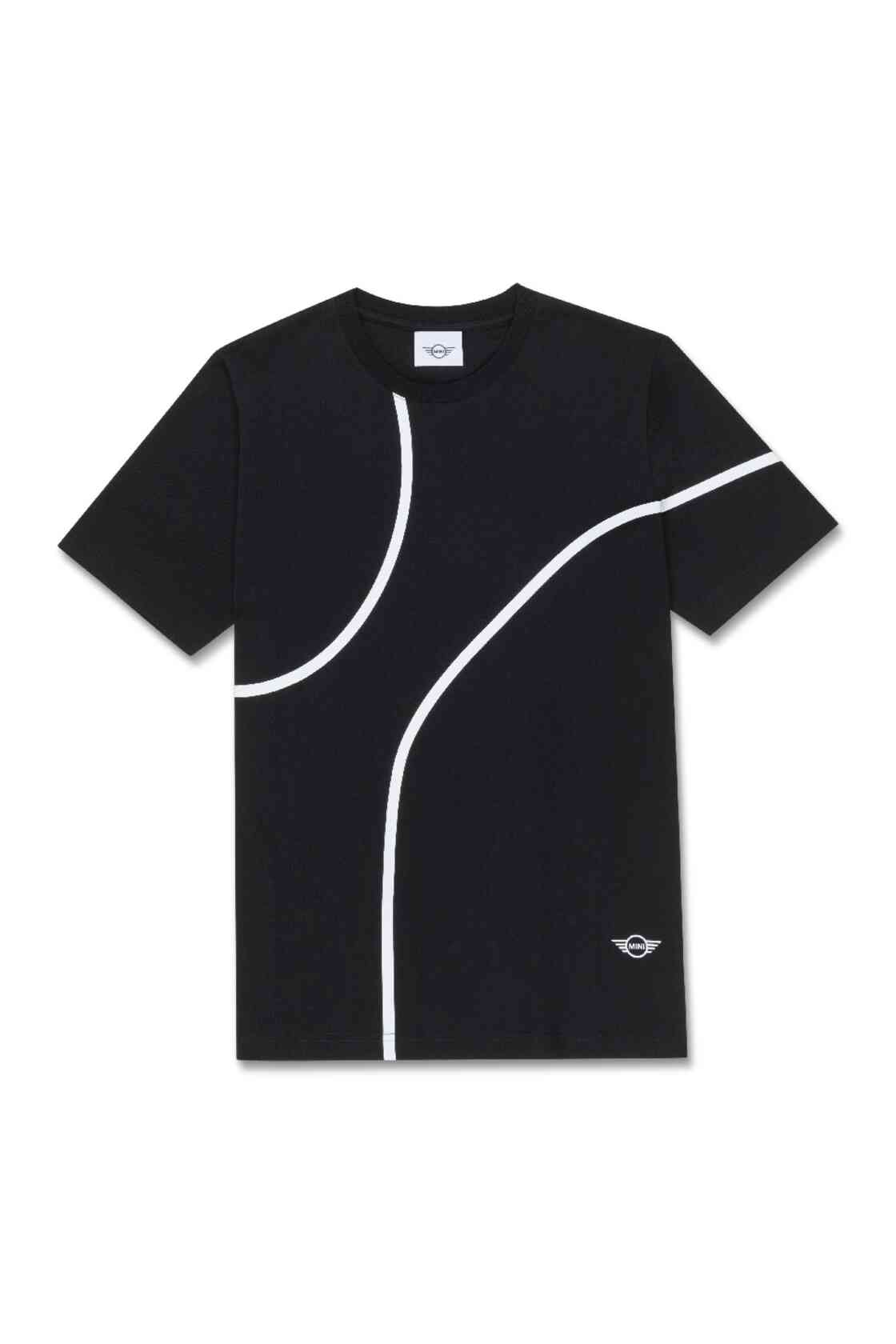 Mini Outline Print T-Shirt for Men in Schwarz / Weiß