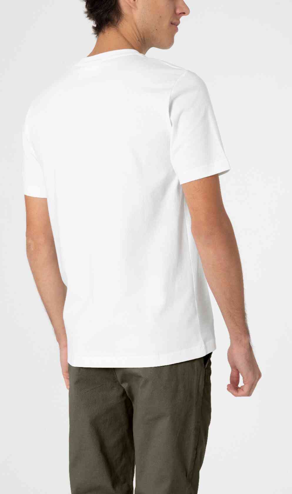 Mini Embossed Wing Logo T-Shirt for Men in Weiß / Schwarz